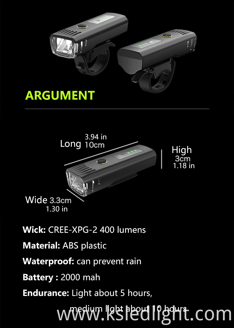 2023 Hot Selling Type-C Rechargeable Bike Light Set Bicycle Head And Tail Light Rechargeable Bicycle Safety Light